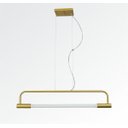 Ver imagem 1 de Pendente arco em Alumínio Dourado metálico fosco para Lâmpadas tubulares T8 LED - Bivolt
