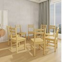 Ver imagem 3 de Conjunto 8 Cadeiras para Sala de Jantar Madeira Maciça Mandacaru Yescasa Bege/Amendoa