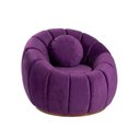 Ver imagem 2 de Poltrona Decorativa Concha C/almofada Veludo Roxo - Vimont Moveis