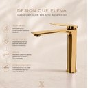Ver imagem 2 de Torneira de Banheiro Atenas Dourada Alta Quente e Frio Goldenx