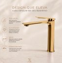 Ver imagem 2 de Torneira de Banheiro Atenas Dourada Alta Quente e Frio Goldenx
