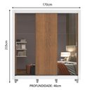 Ver imagem 4 de Guarda Roupa Casal Madesa Mônaco 3 Portas de Correr com Espelhos com Pés