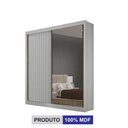 Ver imagem 5 de Guarda Roupa Solteiro Milano 2 Portas de Correr 3 Gavetas MDF com Espelho Branco