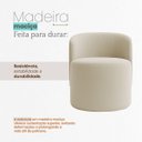 Ver mais imagens de Poltrona Aura Decorativa Orgânica Bouclé Premium de Luxo para Sala Quarto Recepção Design Escultural
