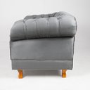 Ver imagem 2 de Poltrona Chesterfield Capitone Suede Cinza Decorativa / Sala, Tv, Estar, Recepção