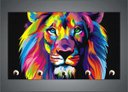 Ver imagem 3 de Porta Chaves Leão Abstrato Animais Cozinha Salas Decorações Chaveiros