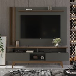 Rack com Painel Ripado para Tv até 70 Polegadas 2 Gavetas Grécia 180cm - 5