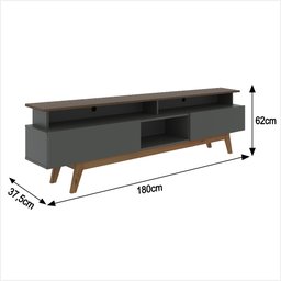 Rack com Painel Ripado para Tv até 70 Polegadas 2 Gavetas Grécia 180cm - 4