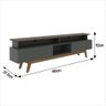 Rack com Painel Ripado para Tv até 70 Polegadas 2 Gavetas Grécia 180cm - 4
