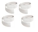 Ver imagem 2 de Argolas 4 (Quatro) para Guardanapo Bracelete - Prateado