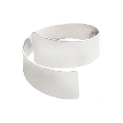 Argolas 4 (Quatro) para Guardanapo Bracelete - Prateado