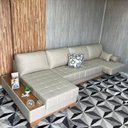 Ver imagem 4 de Sofá Rovere Retrátil 3 Módulos com Chaise Longue Direita* 3,75m D'confort Design Suede Marrom 77