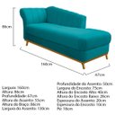Ver imagem 4 de Kit Diva Recamier Vanessa 160cm Lado Direito e 02 Poltronas Laura Suede - Doce Sonho Móveis RECAMIER