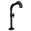 Ver imagem 1 de Torneira Design Industrial Básica Longa Preta Registro PVC Esfera 1/2" - Madareli