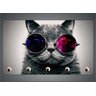 Porta Chaves Gato Óculos Pug Pet Shop Animais Salas Decorações Organizador Chaveiros - 2