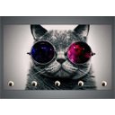Ver imagem 2 de Porta Chaves Gato Óculos Pug Pet Shop Animais Salas Decorações Organizador Chaveiros