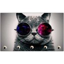 Ver imagem 1 de Porta Chaves Gato Óculos Pug Pet Shop Animais Salas Decorações Organizador Chaveiros