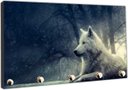Ver imagem 3 de Porta Chaves Lobo Branco Animais Cozinha Salas Decorações Chaveiros