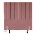 Ver imagem 1 de Cabeceira Estofada Cama Solteiro 90 Cm Luísa Veludo e Frame:rosé