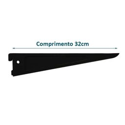 Suporte Duplo 32Cm Para Trilho Cremalheira Prateleira 6 Uni - 3