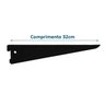 Suporte Duplo 32Cm Para Trilho Cremalheira Prateleira 6 Uni - 3