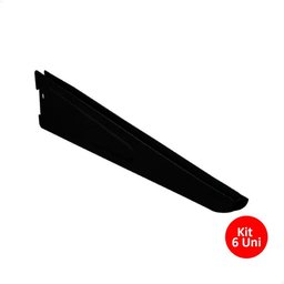 Suporte Duplo 32Cm Para Trilho Cremalheira Prateleira 6 Uni - 1