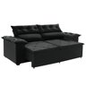 Sofá Preto Compact Retrátil e Reclinável 180cm com Molas Espirais - 1