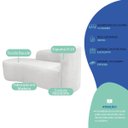 Ver imagem 4 de Kit Divã Recamier Orgânico França 200cm Lado Esquerdo e 2 Poltronas Amore Bouclé
