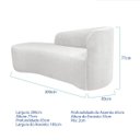 Ver imagem 3 de Kit Divã Recamier Orgânico França 200cm Lado Esquerdo e 2 Poltronas Amore Bouclé