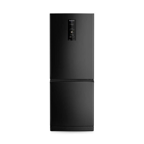 Geladeira Panasonic Bb64 Black Inox Look Inverse Frost Free 460l Inverter A+++ Nr-bb64pv1b 110v