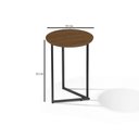 Ver imagem 2 de Mesa Lateral Decorativa Jade Pé de Metal Estilo Industrial