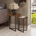Ver imagem 6 de Mesa Lateral Decorativa Jade Pé de Metal Estilo Industrial