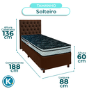 Ver imagem 3 de Conjunto Cama Box Bau Marrom Solteiro + Colchão D28 Conforto Paropas + Cabeceira