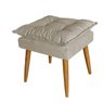 Puff Decorativo Sala de Estar Opalla Suede Bege Claro - 1