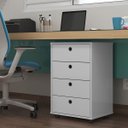 Ver imagem 5 de Mesa de Cabeceira Classic 4 Gavetas para Quarto ou Escritório Branco