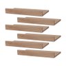 Kit 6 Prateleiras Porta Quadros 60 X 10cm Carvalho Suporte Invisível - 1