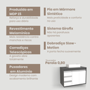 Ver imagem 5 de Gabinete de Banheiro com Pia e Gavetas Pérola 80cm Montado Fimap Grafite Branco