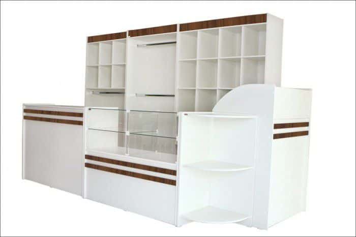 Estante 100% MDF Modelo Colmeia 128x204x40 cm Comac - Branco/Teka - 2