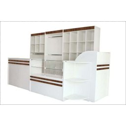Estante 100% MDF Modelo Colmeia 128x204x40 cm Comac - Branco/Teka - 2
