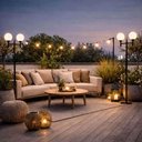 Ver imagem 4 de Kit 4 Postes para Jardim Preto Alumínio Iluminação Externa 2,2m Global Dital