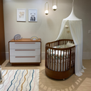 Ver imagem 6 de Quarto de Bebê Completo Evolutivo com Berço 3 em 1 Redondo e Cômoda 3 Gavetas