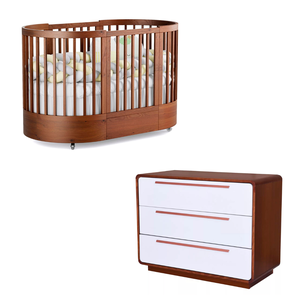 Quarto de Bebê Completo Wave Evolutivo com Berço e Cômoda Crescer