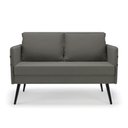 Ver imagem 7 de Namoradeira 02 Lugares Mari Suede de Ferro Grafite
