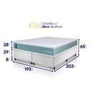 Ver imagem 3 de Conjunto Box Baú Branco Lagos Verde Molas Ensacadas King 193x203x73 - King House