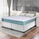 Ver imagem 1 de Conjunto Box Baú Branco Lagos Verde Molas Ensacadas King 193x203x73 - King House