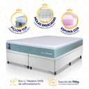 Ver imagem 4 de Conjunto Box Baú Branco Lagos Verde Molas Ensacadas King 193x203x73 - King House