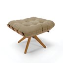 Ver imagem 4 de Kit 02 Puffs Giratório Costela Suede Base Madeira MA30 - D’Rossi Marrom Rato