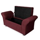 Ver imagem 4 de Kit Cabeceira Mirage + Calçadeira Baú Veneza King Size 195cm Suede - Ecotec Decor:Vinho
