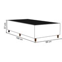 Ver imagem 3 de Base Para Cama Box Solteiro 88X188Cm Hit Corano Bege- Mpozenato