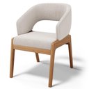 Ver imagem 5 de Kit 05 Cadeiras de Jantar e Estar Living Estofada Lince L02 Bouclê Cru - Lyam Decor